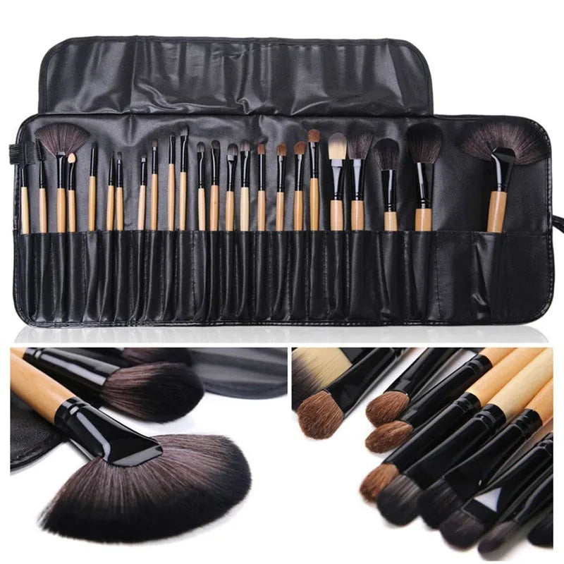 Sac de 24 ensembles de pinceaux de maquillage professionnels.